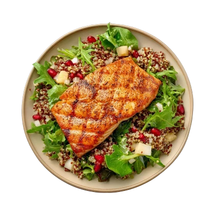 Salmon & salad quinoa