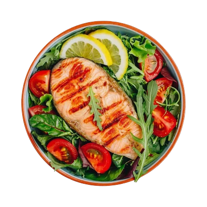 Salmon grill lemon